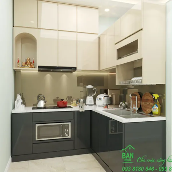 Tủ Bếp Chữ L Đẹp TL 058