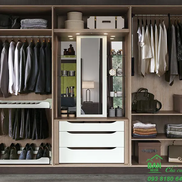 TỦ QUẦN ÁO ÂM TƯỜNG AT 103