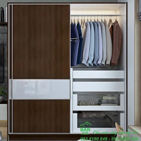 TỦ QUẦN ÁO CỬA LÙA CL 528