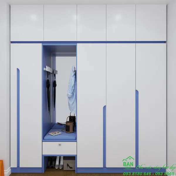Tủ Quần Áo Gỗ Công Nghiệp Đẹp T 454