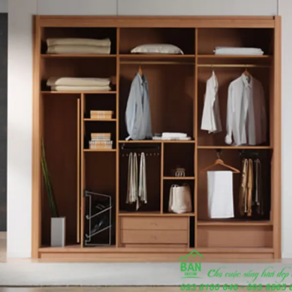 Tủ Quần Áo Gỗ Công Nghiệp T 457