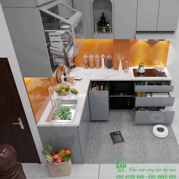  TỦ BẾP ACRYLIC AC 25