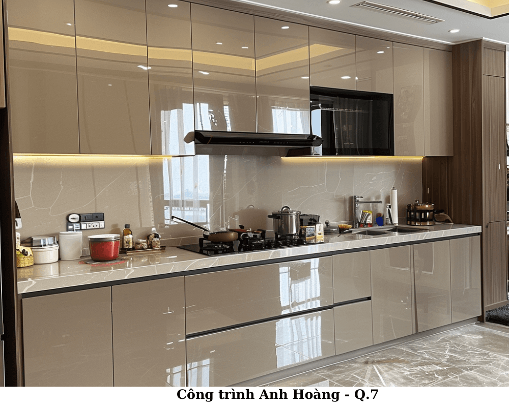 Tủ bếp nhựa Acrylic