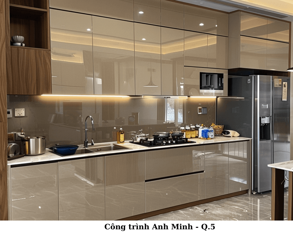 Tủ bếp nhựa Acrylic