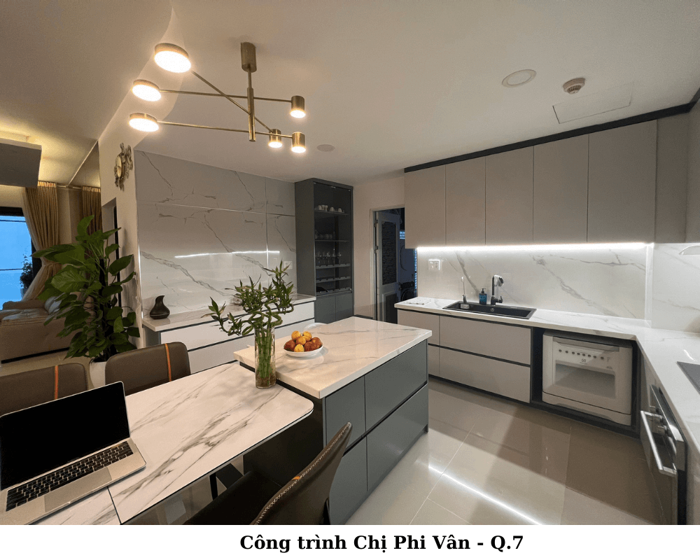 Tủ bếp nhựa Acrylic