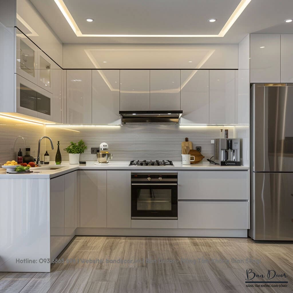 Kinh nghiệm thi công tủ bếp Acrylic