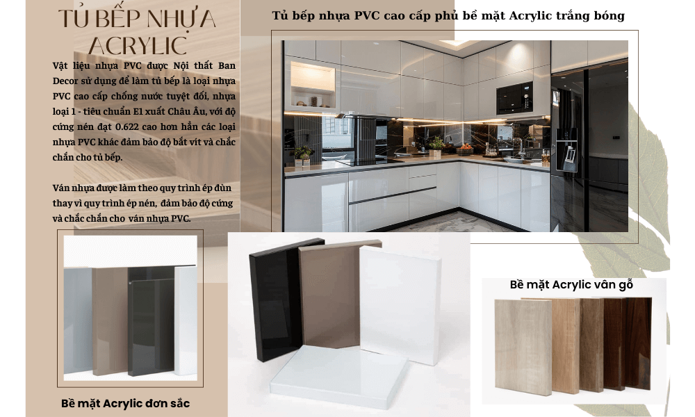 Tủ bếp Acrylic