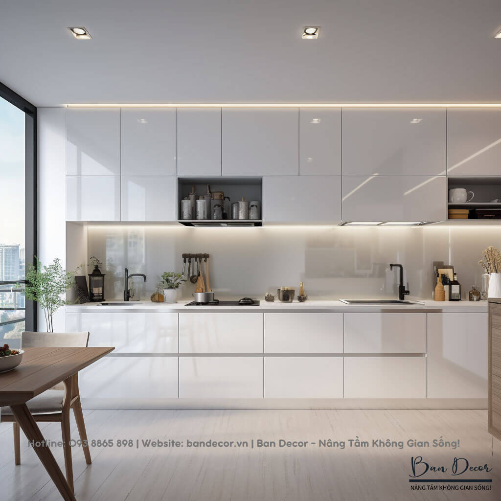 Tủ bếp nhựa acrylic