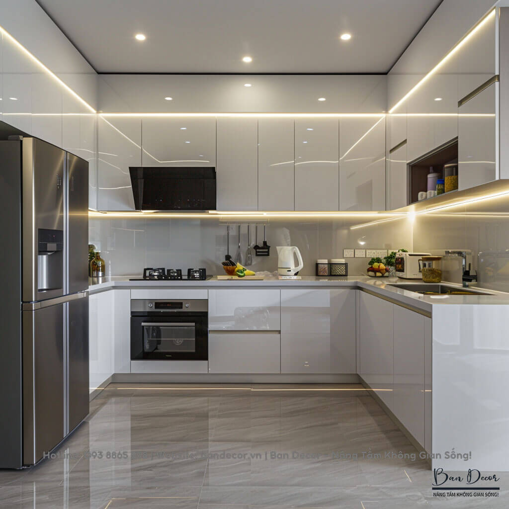 Tủ bếp nhựa Acrylic