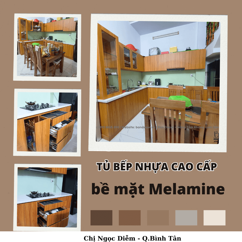 Tủ bếp nhựa cao cấp