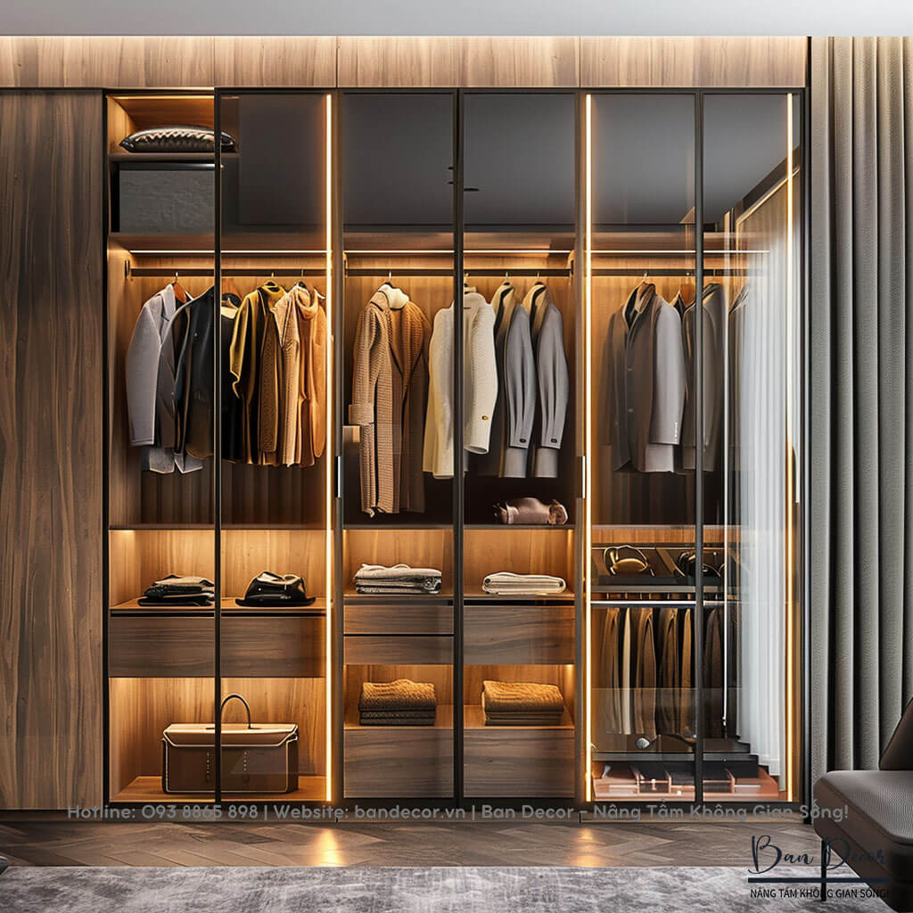 Tủ quần áo cánh kính