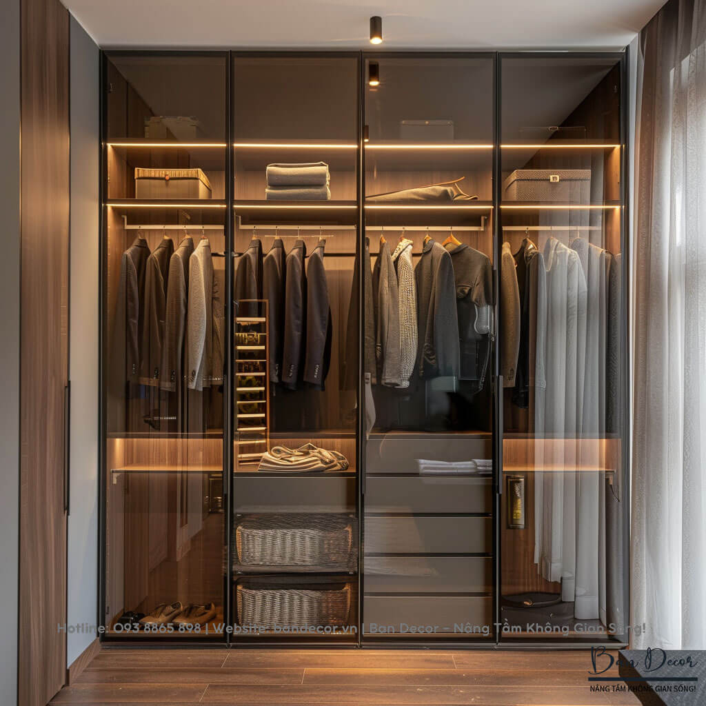 Tủ quần áo cánh kính