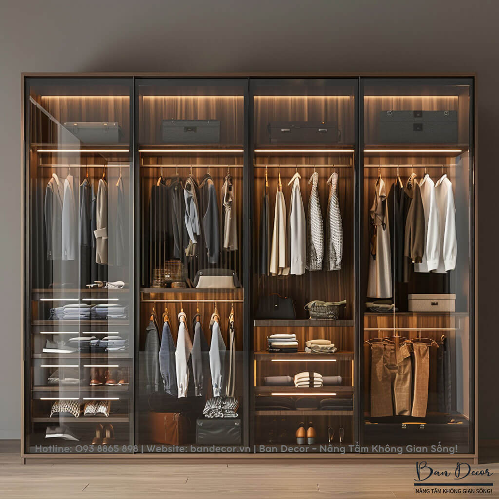 Tủ quần áo cánh kính