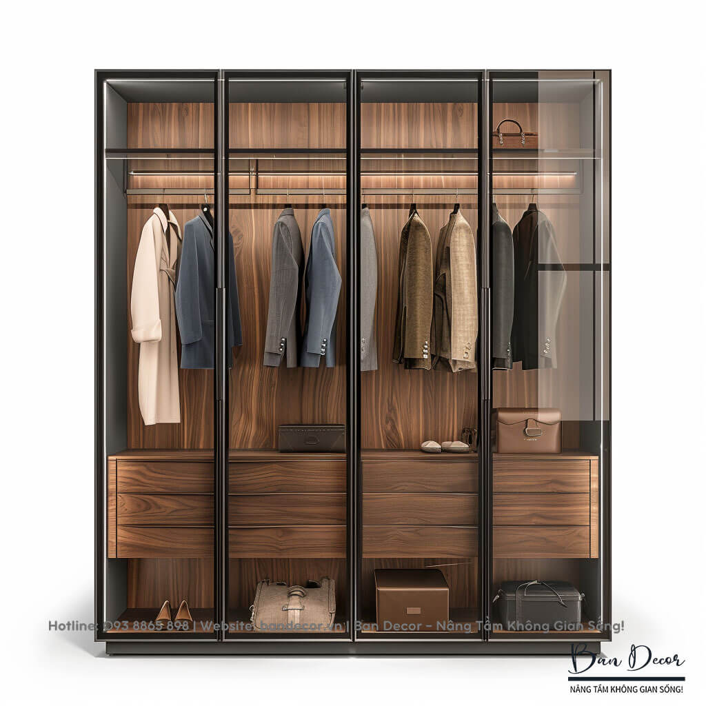 Tủ quần áo cánh kính