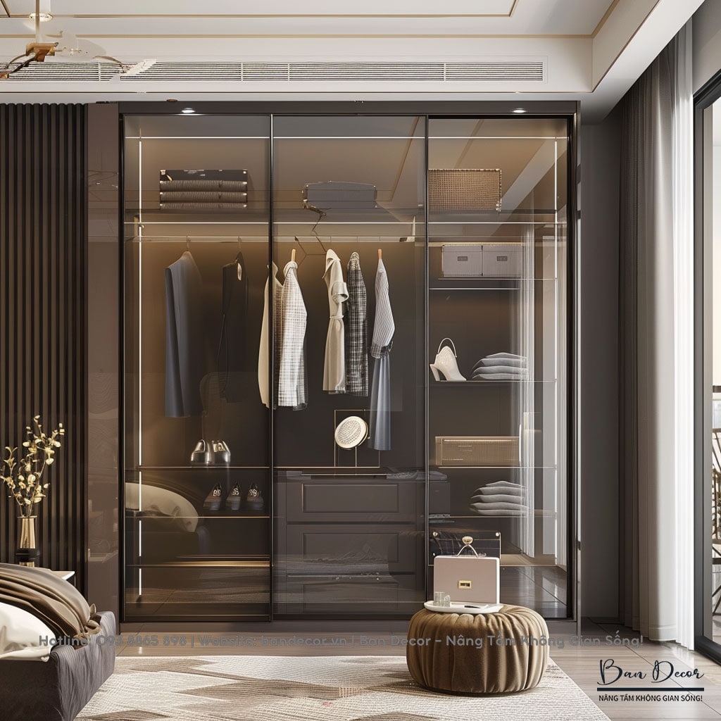 Tủ quần áo cánh kính lùa