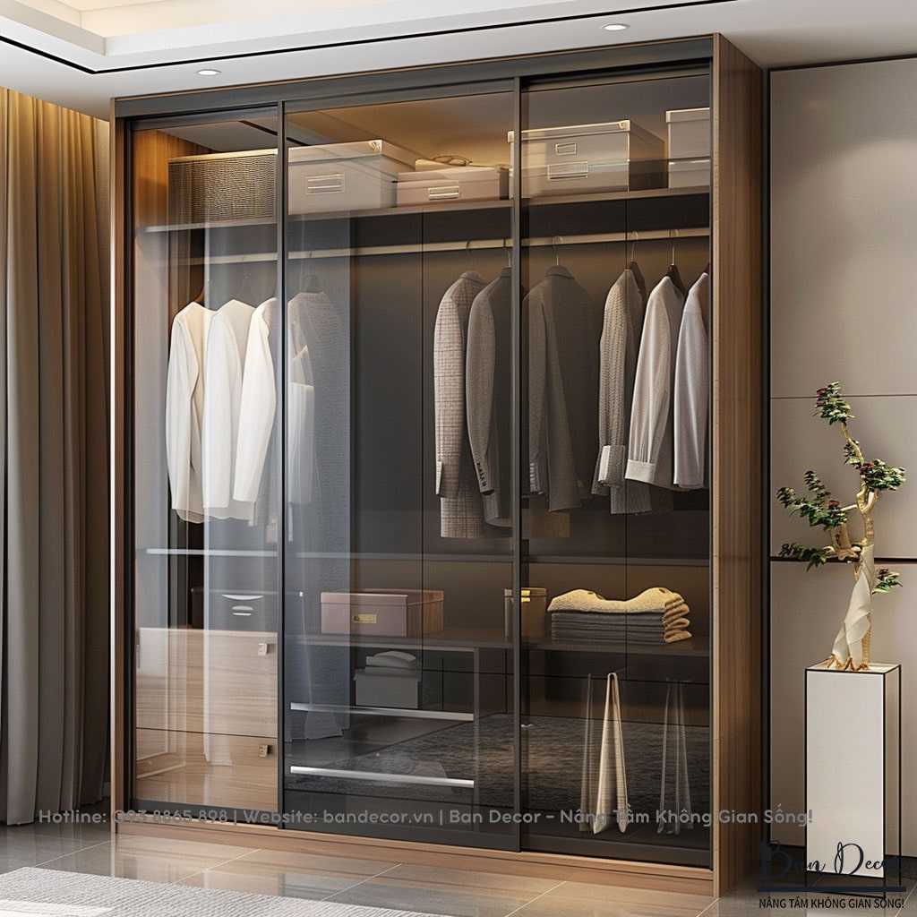 Tủ quần áo cánh kính lùa