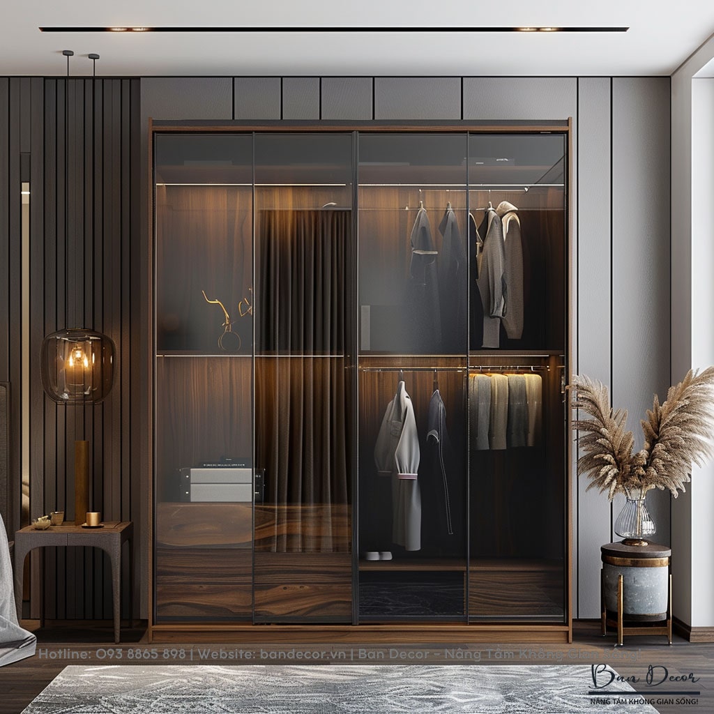 Tủ quần áo cánh kính lùa