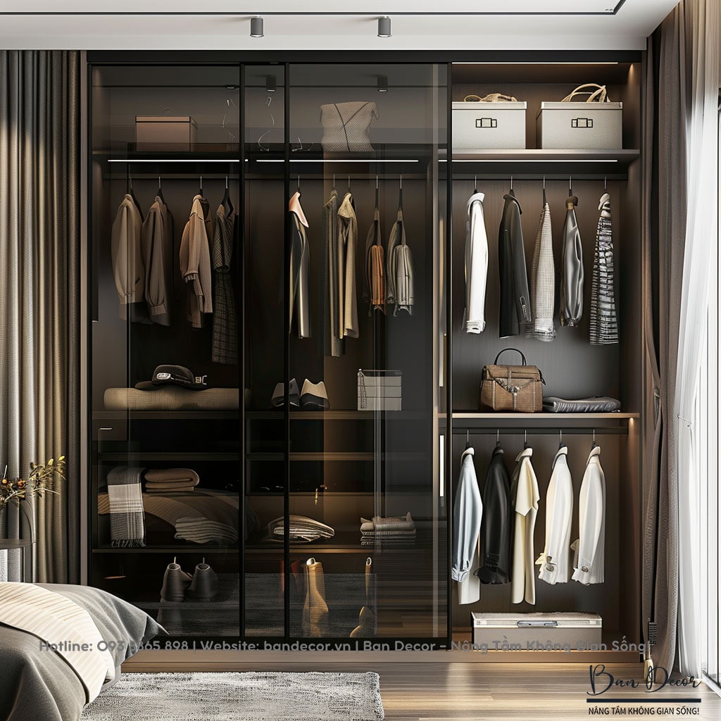 Tủ quần áo cánh kính lùa