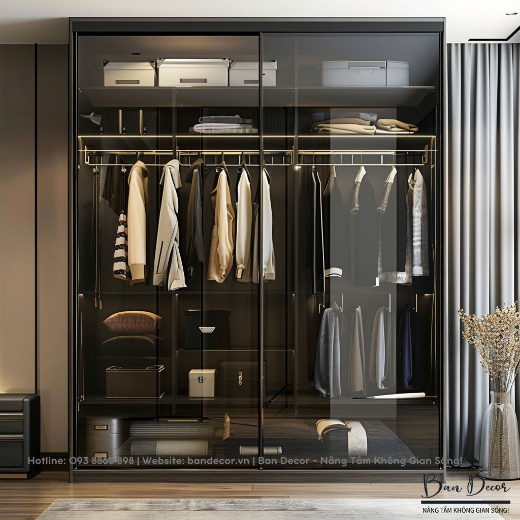 Tủ quần áo cánh kính lùa