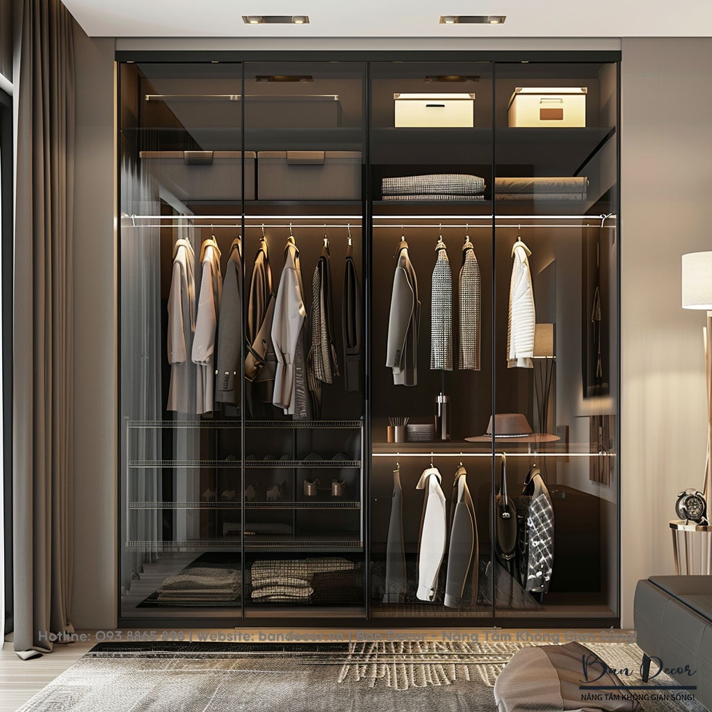 Tủ quần áo cánh kính lùa