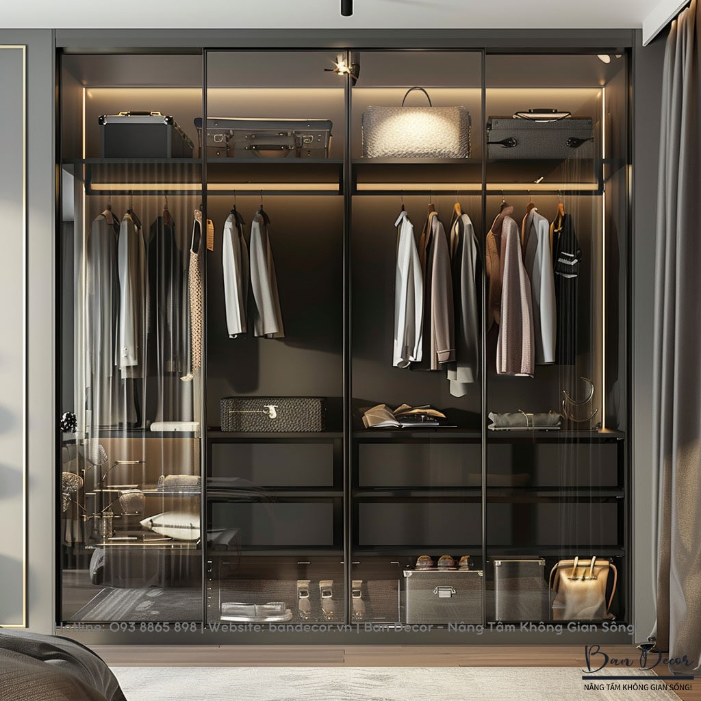 Tủ quần áo cánh kính lùa