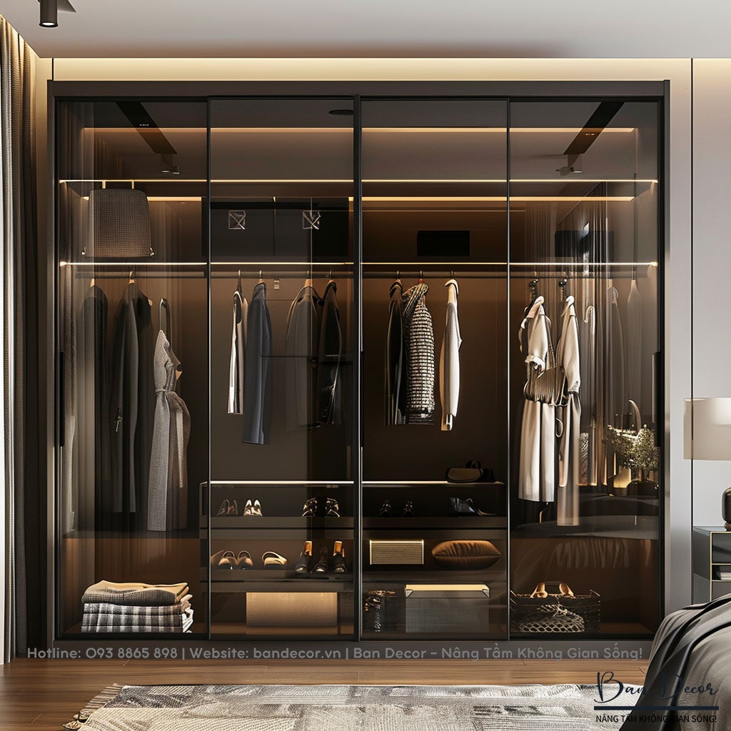 Tủ quần áo cánh kính lùa