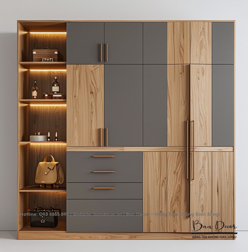 Tủ quần áo gỗ công nghiệp