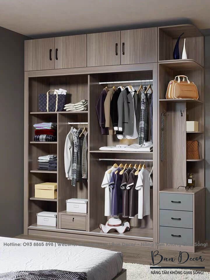 Tủ quần áo gỗ công nghiệp