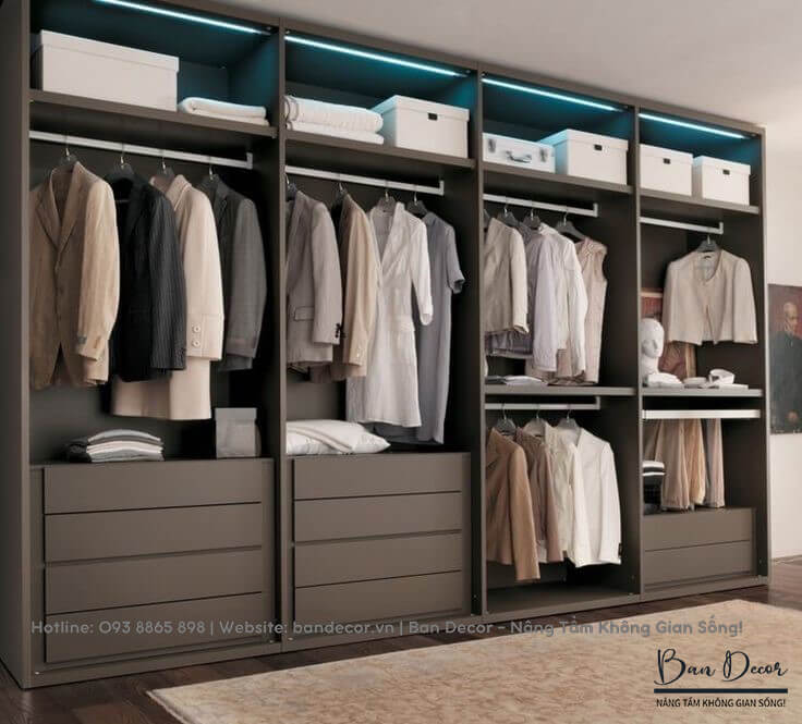 Tủ quần áo gỗ công nghiệp