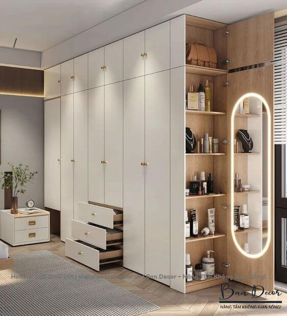 Tủ quần áo gỗ công nghiệp