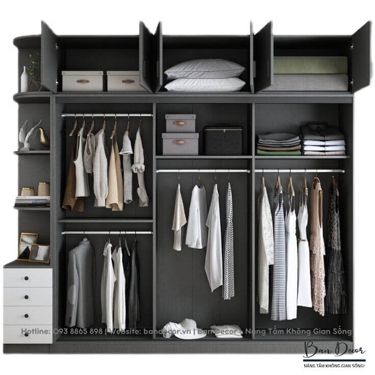 Tủ quần áo gỗ công nghiệp