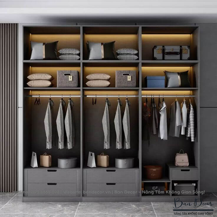 Tủ quần áo gỗ công nghiệp