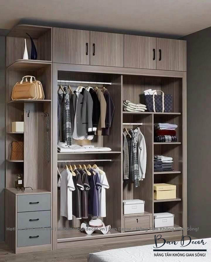 Tủ quần áo gỗ công nghiệp