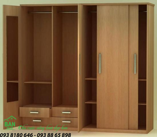 Tủ quần áo gỗ công nghiệp giá rẻ Tủ quần áo gỗ công nghiệp giá rẻ
