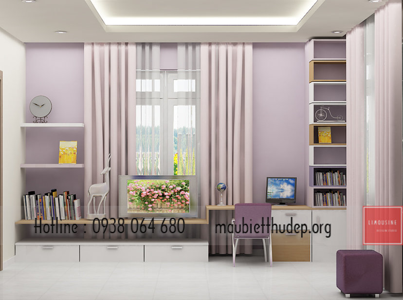 Biêt thự đẹp An Giang- phòng ngủ bé gái mau-nha-biet-thu-dep-phong-ngu-be-gai-02