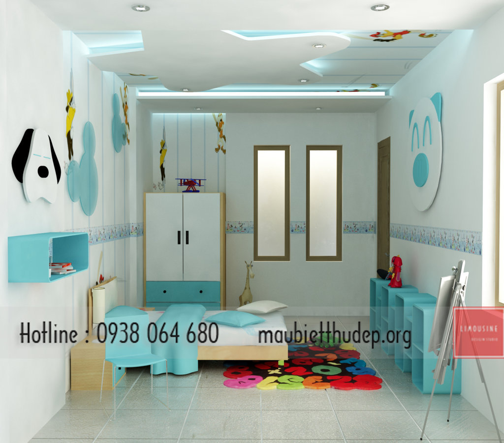 Biêt thự đẹp An Giang- phòng ngủ bé trai mau-nha-biet-thu-dep-phong-ngu-be-trai-02