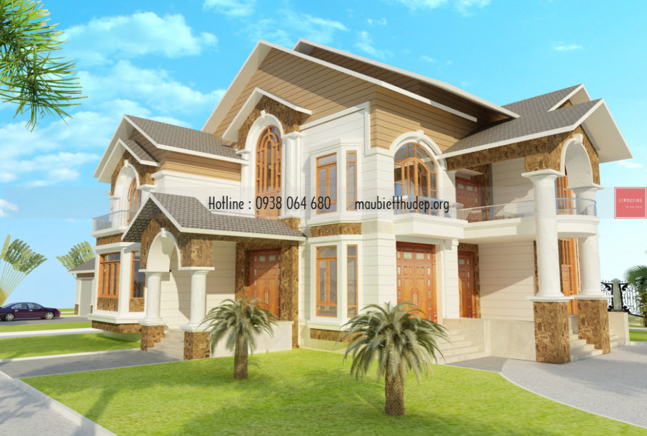 Ngôi biệt thự đẹp nhìn từ bên ngoài - Bến Tre