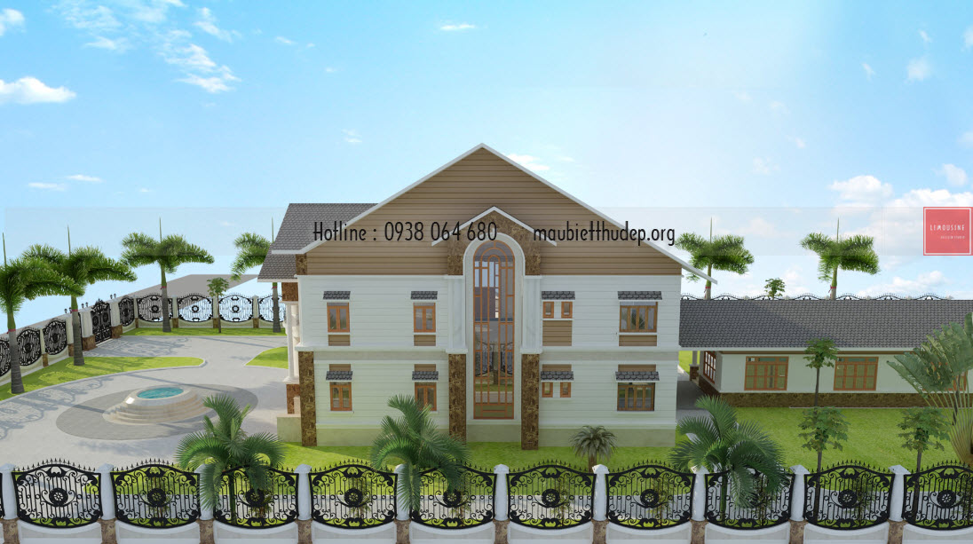 ngôi biệt thự đẹp - Bến Tre nhìn từ  bên hông