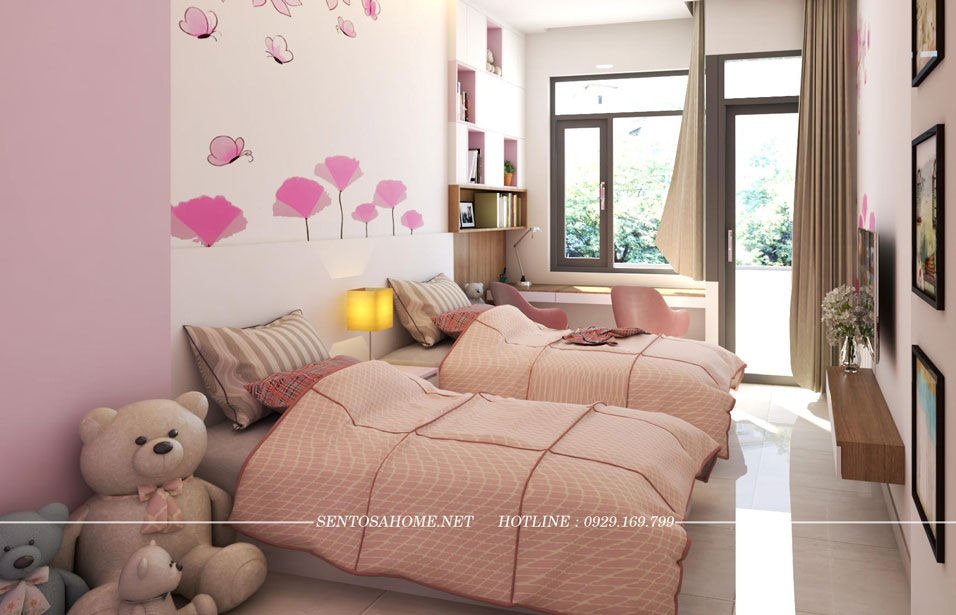 Phòng Ngủ bé gái - Thiết kế thi công nội thất cải tạo nhà phố quận Tân Bình