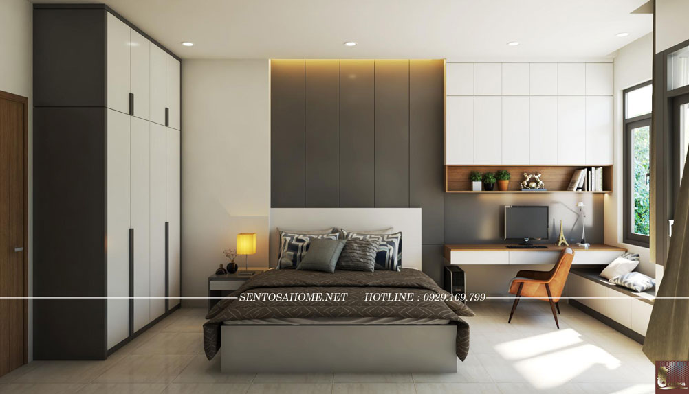 Phòng Ngủ Master - Thiết kế thi công nội thất cải tạo nhà phố quận Tân Bình