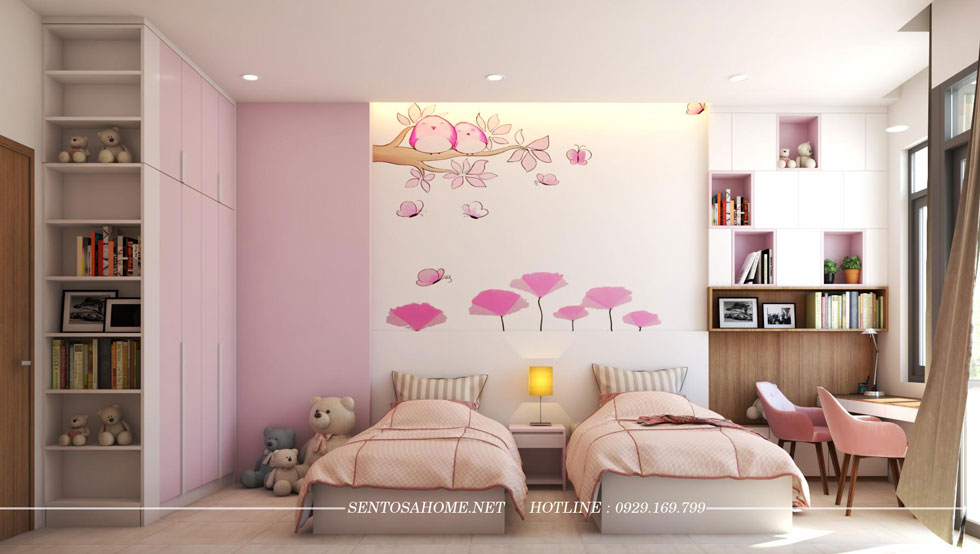 Phòng Ngủ bé gái - Thiết kế thi công nội thất cải tạo nhà phố quận Tân Bình
