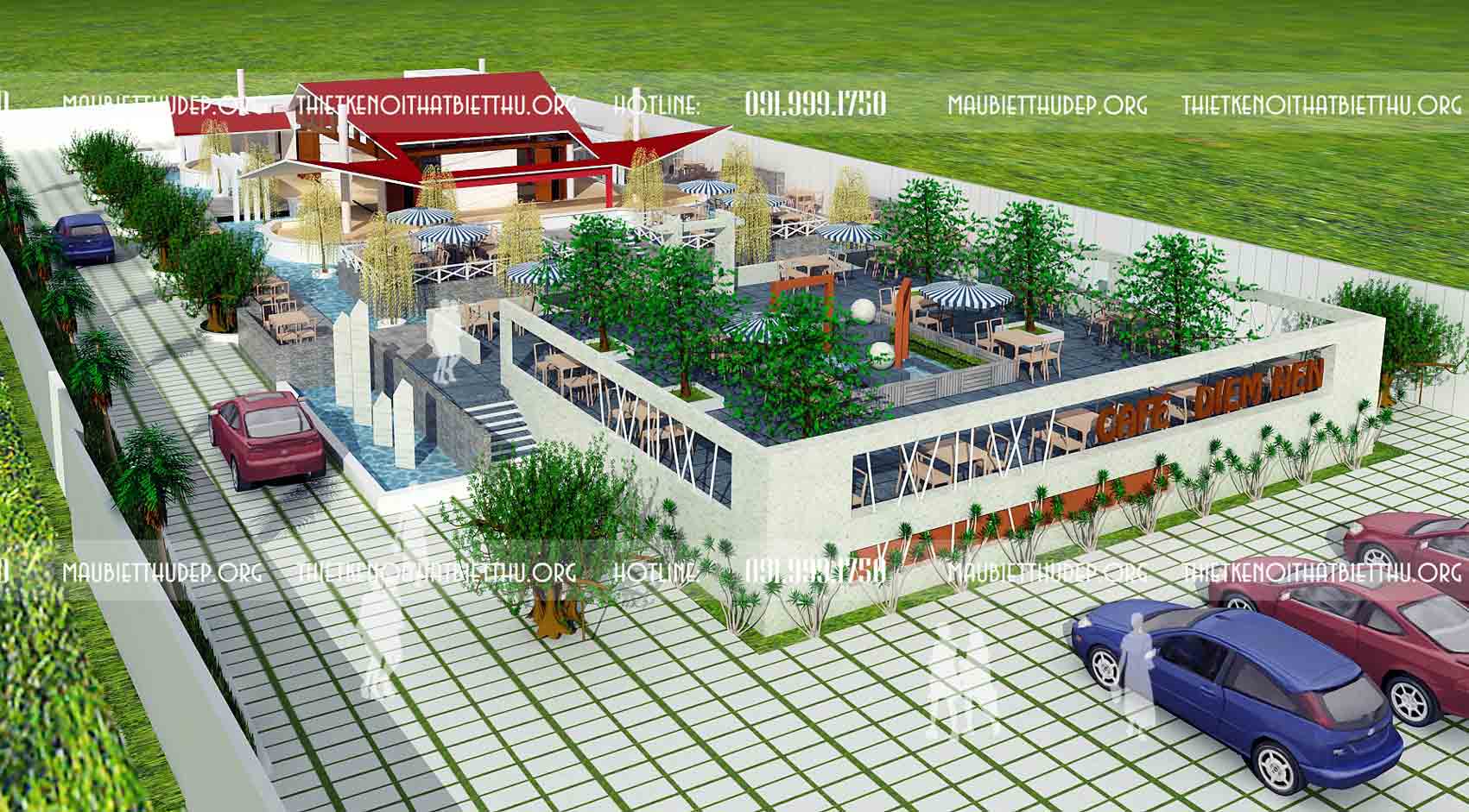 Thiết kế nội thất quán cà phê sân vườn đẹp, người thiết kế là một nghệ sĩ, bản thiết kế là một bức tranh Thiết kế nội thất quán cà phê sân vườn đẹp, người thiết kế là một nghệ sĩ, bản thiết kế là một bức tranh