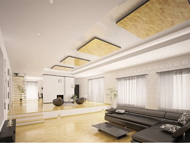 3 kiểu thiết kế trần thạch cao phòng khách ấn tượng năm 2014