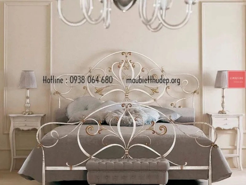 Biệt thự đẹp -nội thất phòng ngủ - giường cổ điển 11