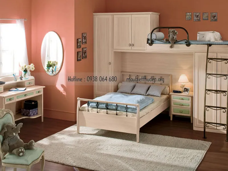 Biệt thự đẹp -nội thất phòng ngủ - giường trẻ em 25