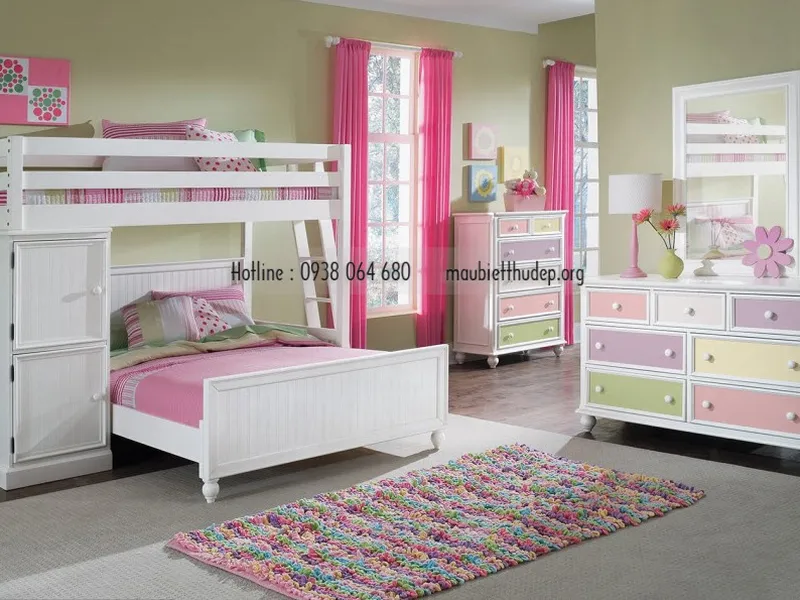 Biệt thự đẹp -nội thất phòng ngủ - giường trẻ em 31