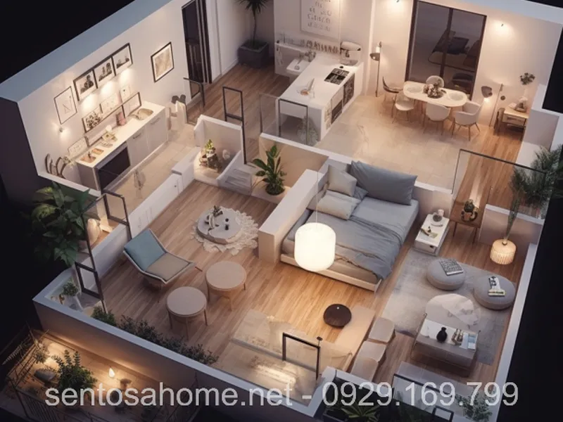 Cách sắp xếp không gian thông minh trong thiết kế nội thất chung cư