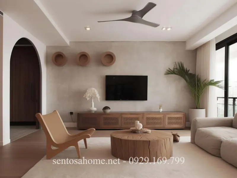 Mẫu thiết kế nội thất căn hộ Celadon - Diamond - Alnata theo phong cách Japandi - Tinh tế và ấm áp