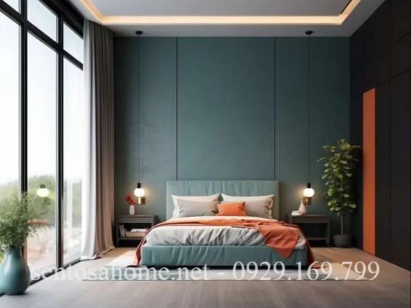 Mẫu thiết kế nội thất phòng ngủ đẹp tại căn hộ Celadon - Diamond - Alnata Tân Phú: Sự kết hợp hoàn hảo giữa sơn hiệu ứng và gam màu tươi sáng