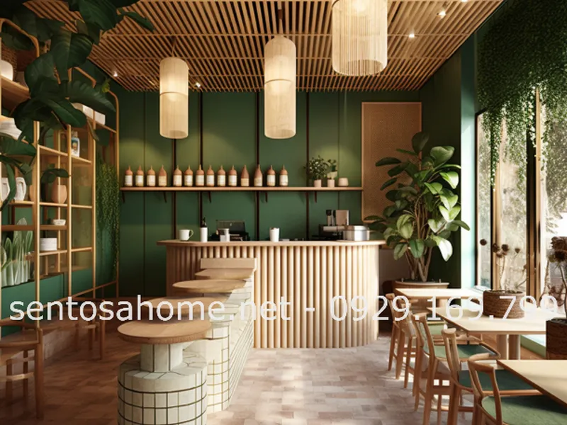Tạo không gian ấm áp và hiện đại cho quán cafe với phong cách Japandi kết hợp Wasabi